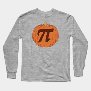 Retro Funny Pumpkin Pi Illustration // Pumpkin Pie // Pi Symbol Long Sleeve T-Shirt